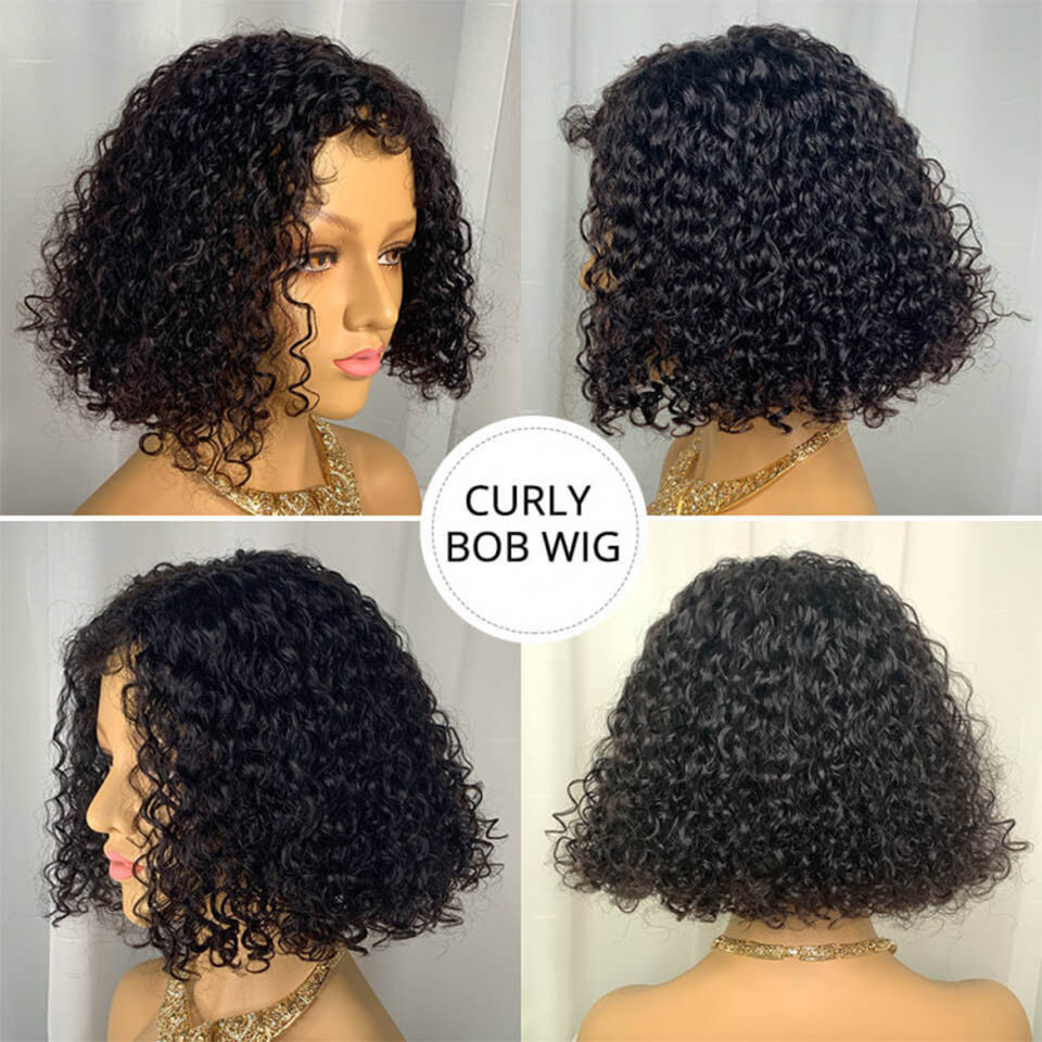 curly bob lace wigs