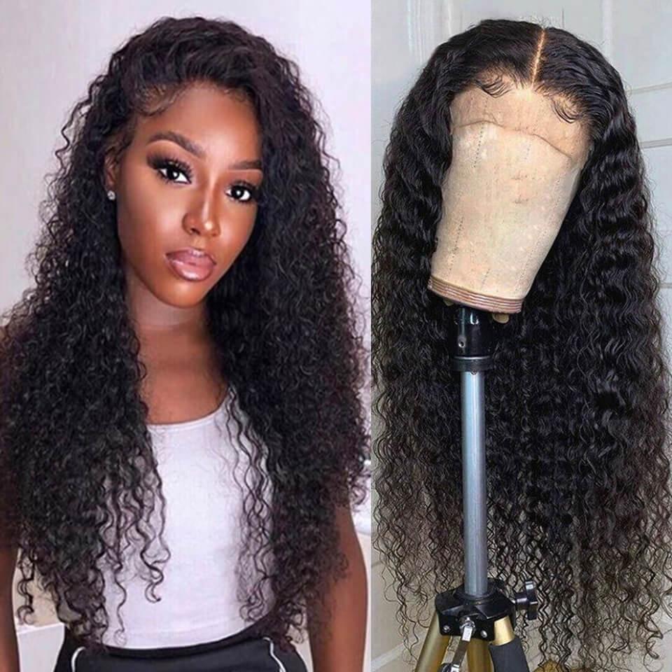 curly lace closure wigs