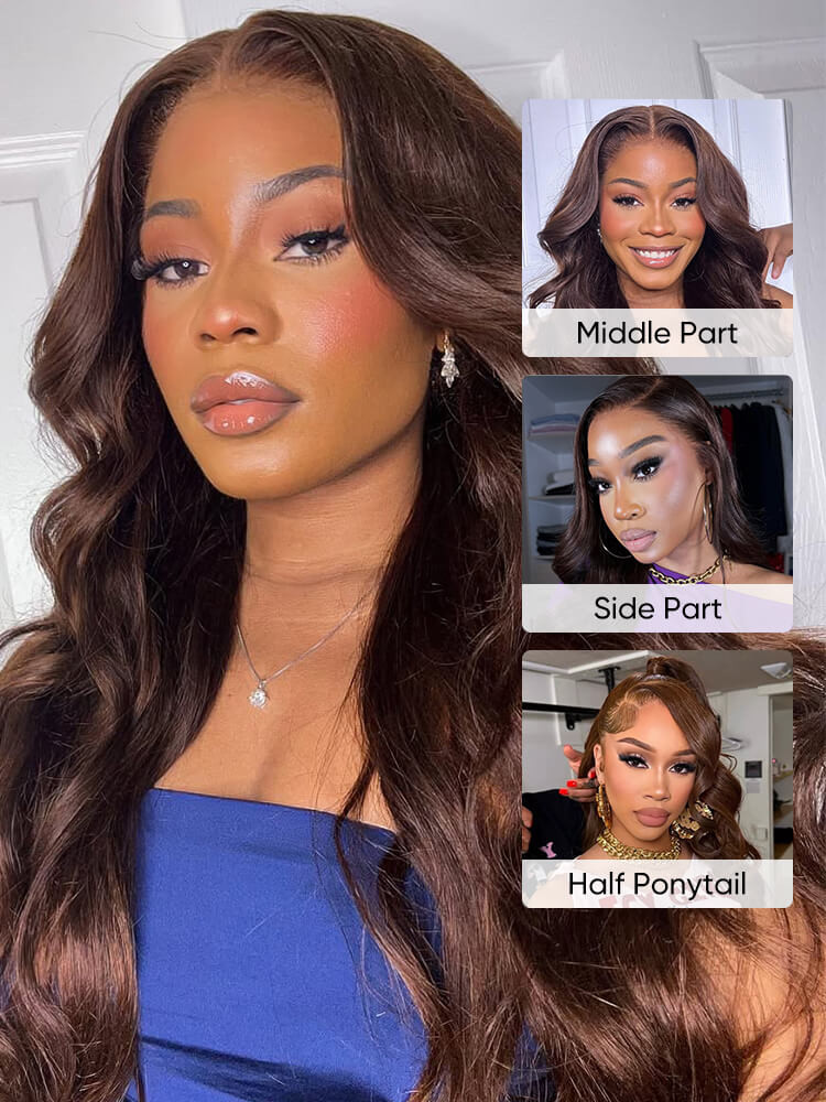 dark brown frontal wigs