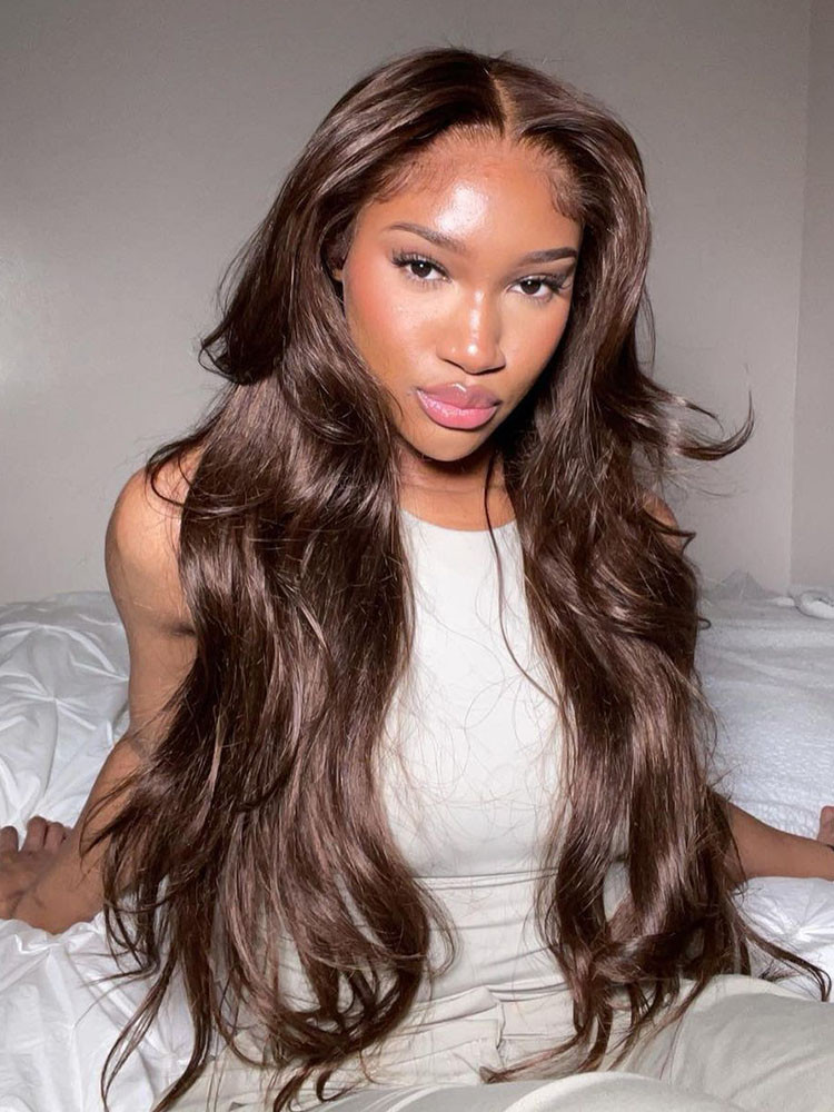 dark brown wig
