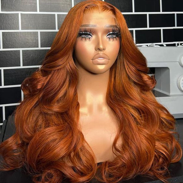 copper orange hair colored wigs