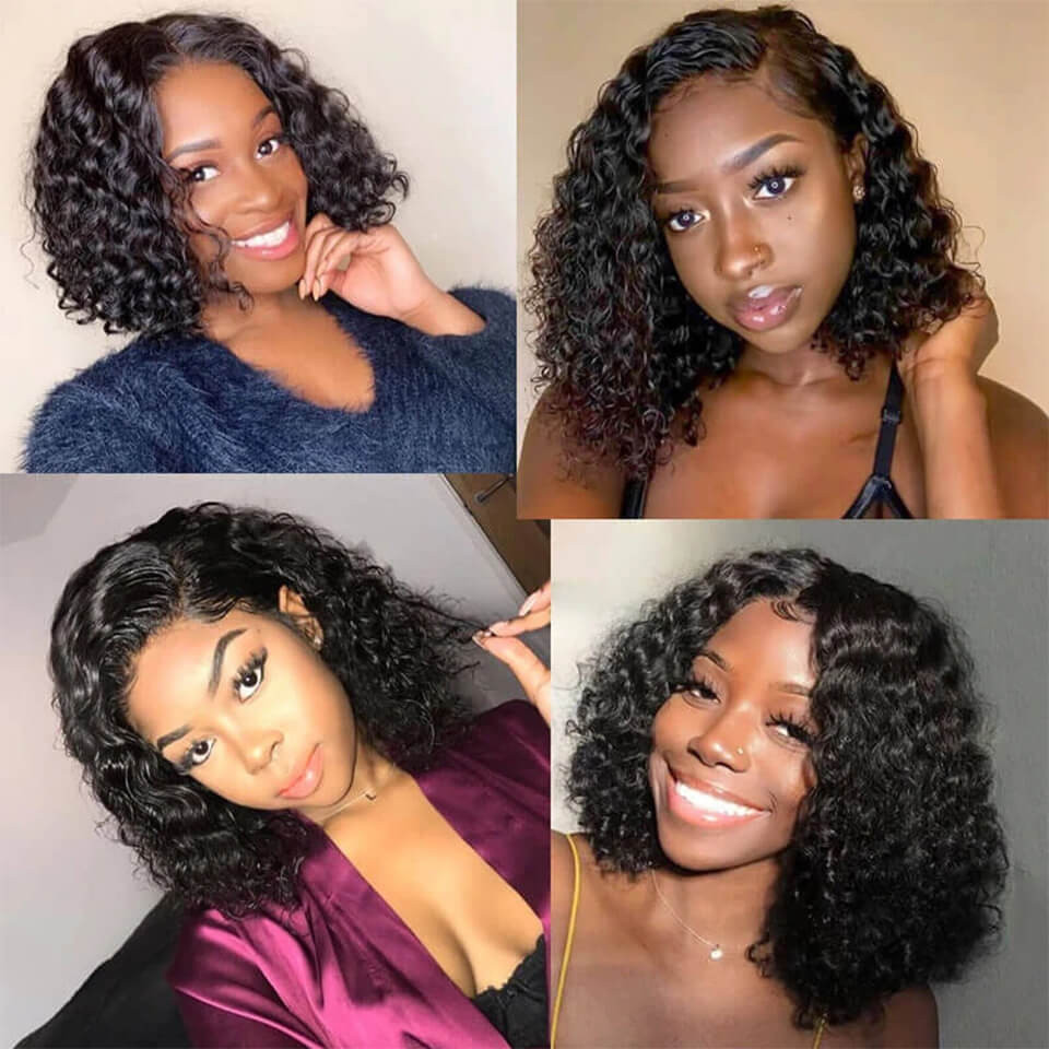 deep wave bob wigs