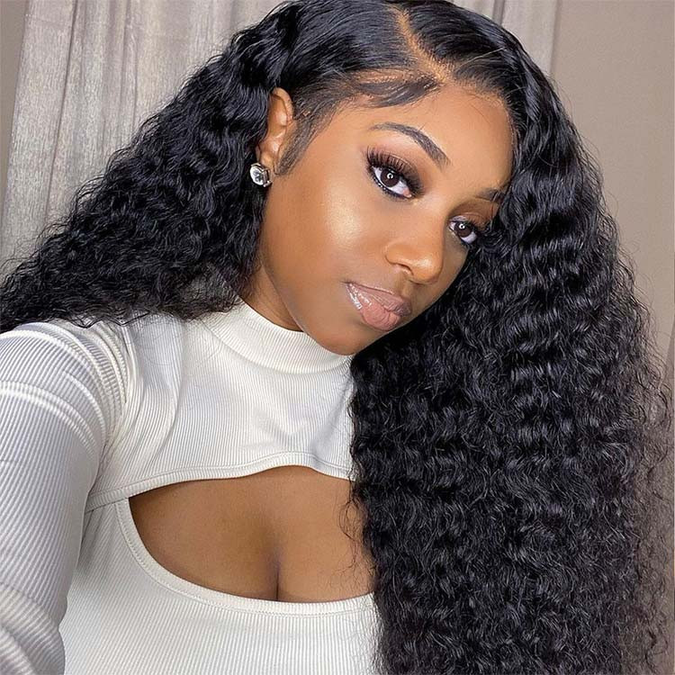 deep wave lace front wigs