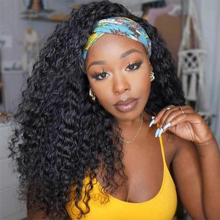 deep wave headband wigs