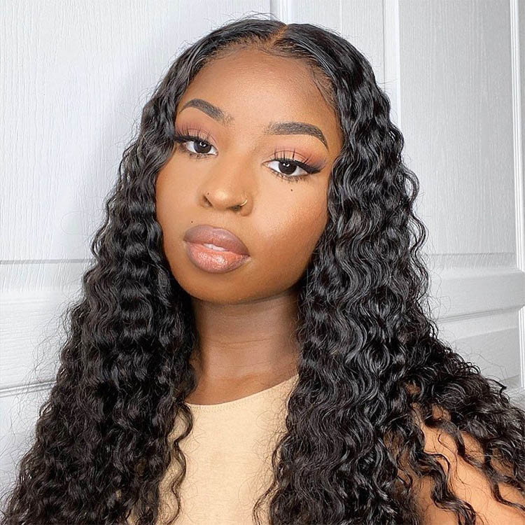 deep wave lace closure wig