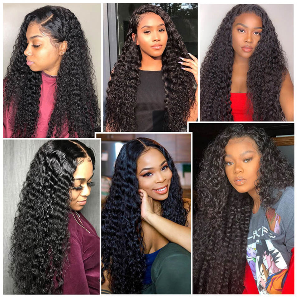 deep wave human hair wigs