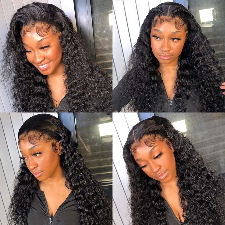 deep wave lace frontal wigs