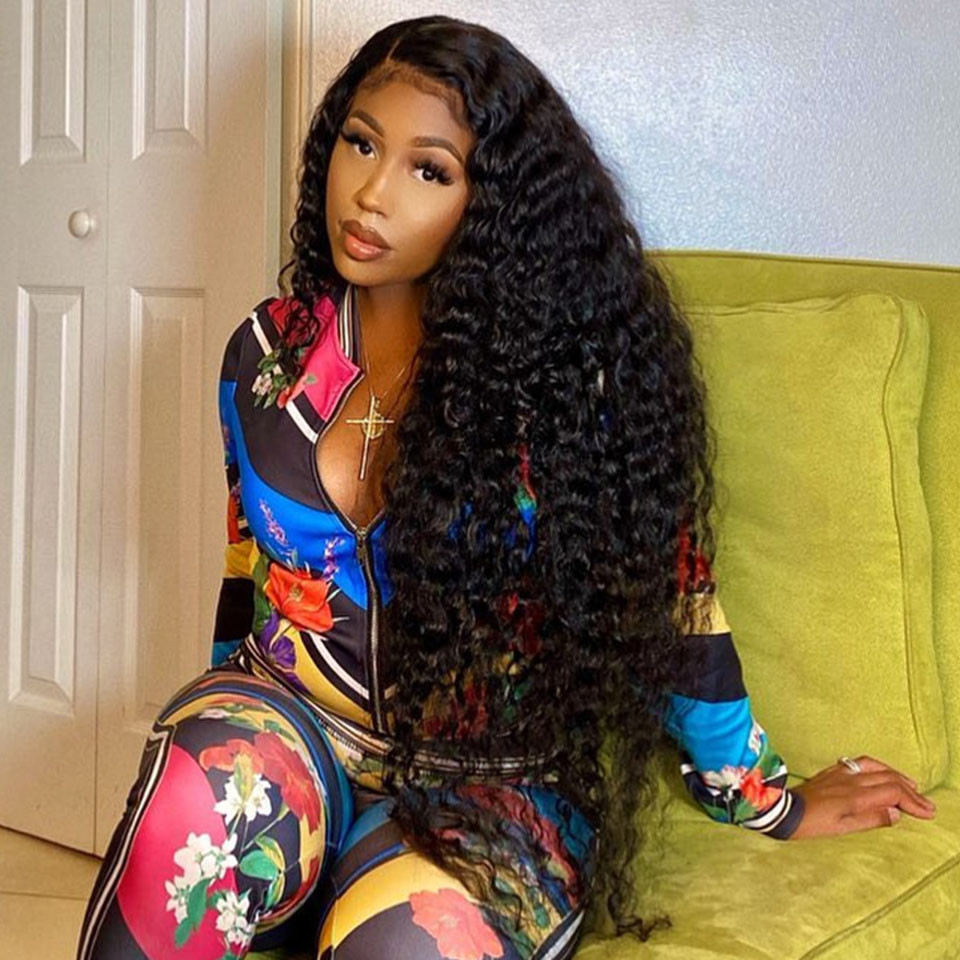 deep wave lace front wigs