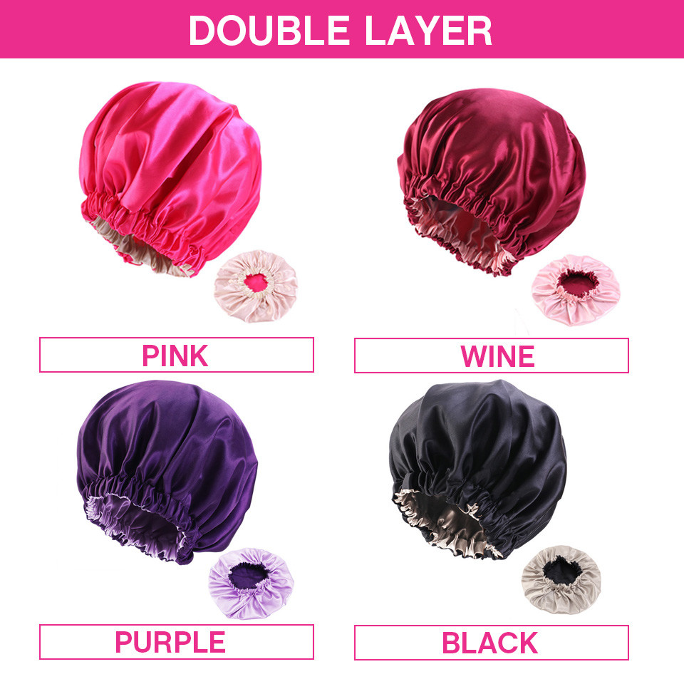 double layer silk cap
