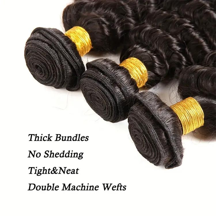 deep wave virgin hair 4 bundles