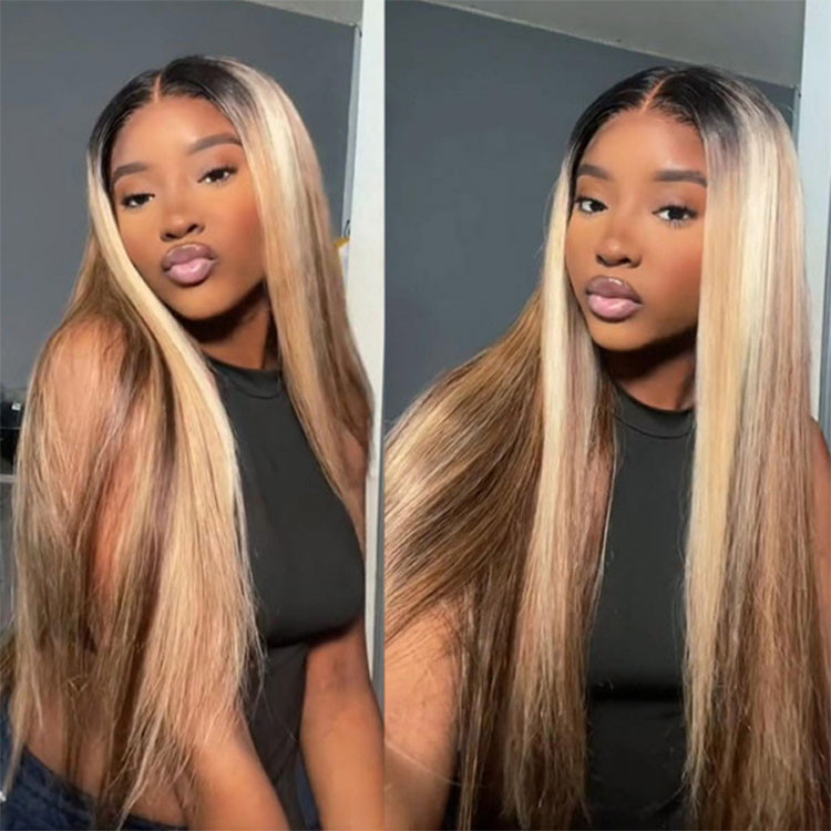 balayage hair blonde and brown