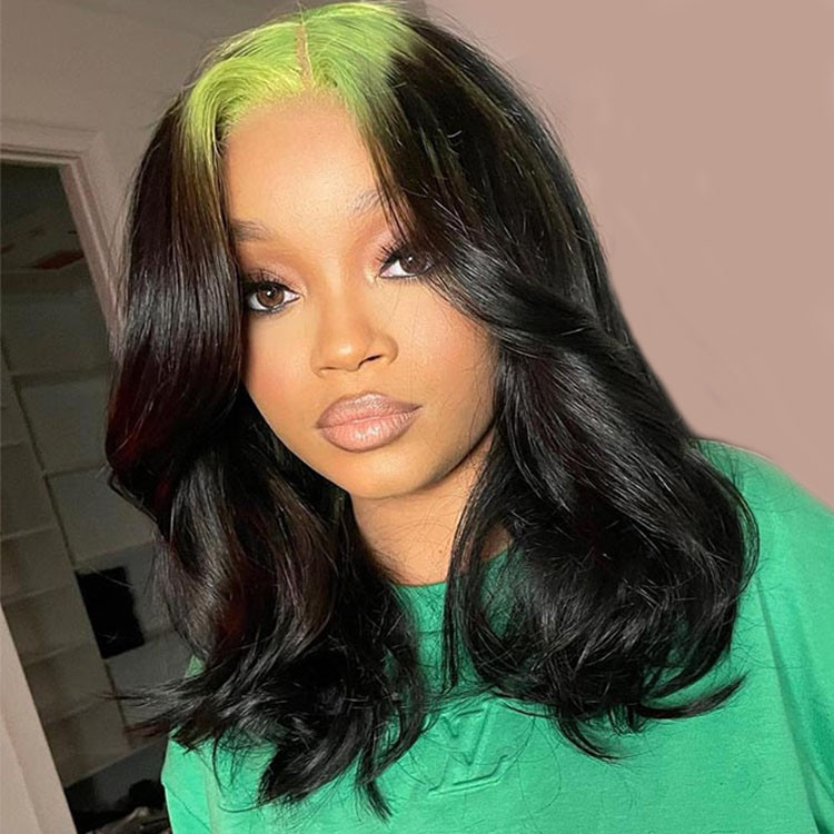 black and green wigs