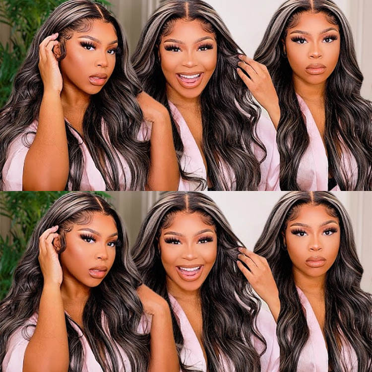 grey highlight wig