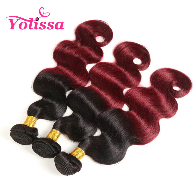 Ombre Human Body Wave Hair 3 Bundles