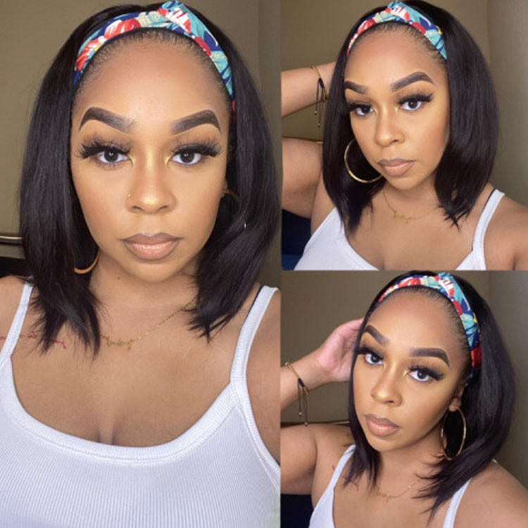 straight headband wig