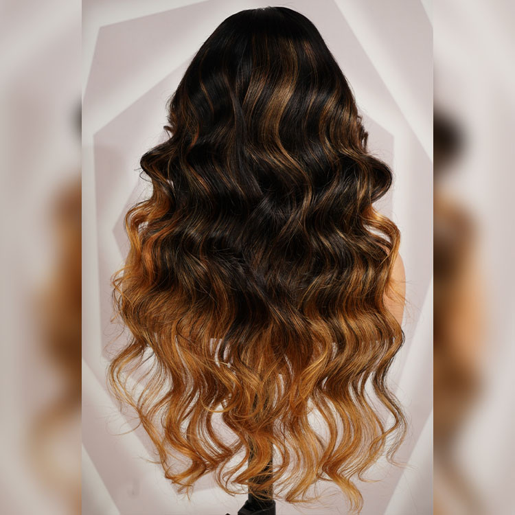 balayage highlights on black hair