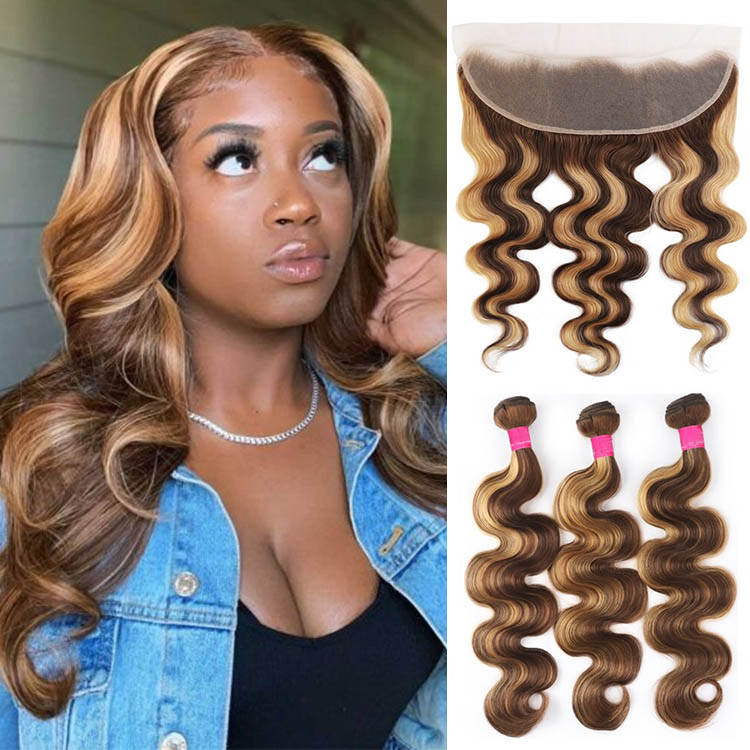 honey blonde highlights on dark brown hair