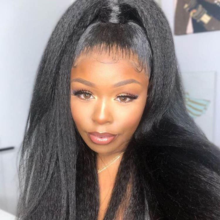kinky straight lace frontal wigs
