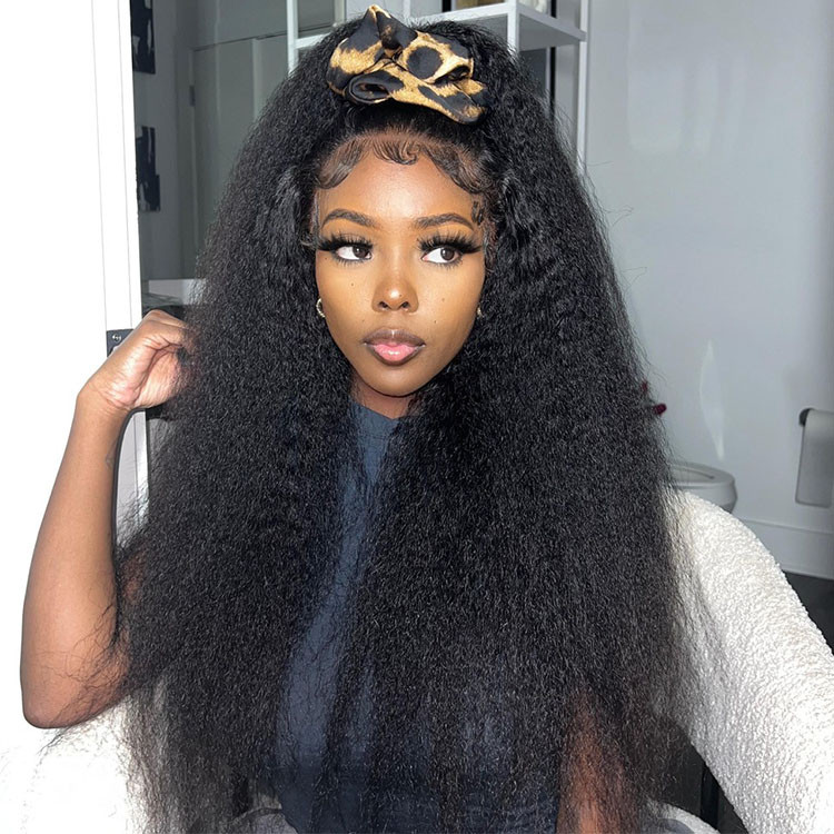 kinky straight lace frontal wigs
