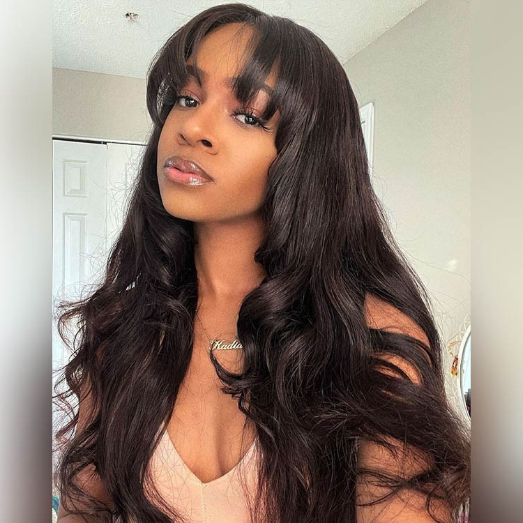 lace front wigs with bangs