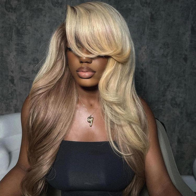 brown and blonde lace front wigs