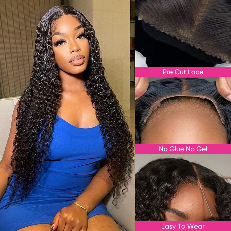 pre-cut lace closure wigs