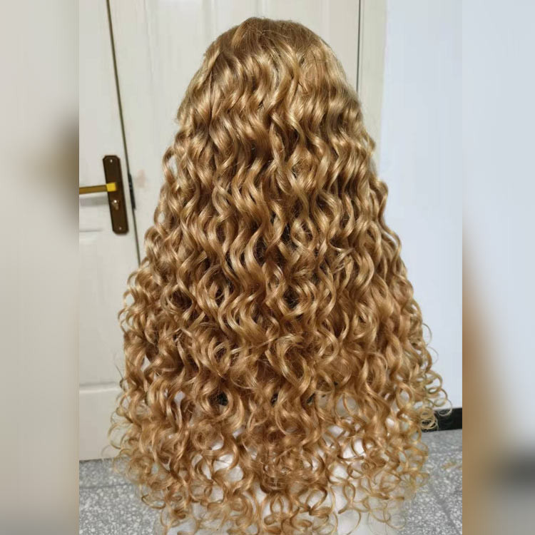 honey blonde curly wigs