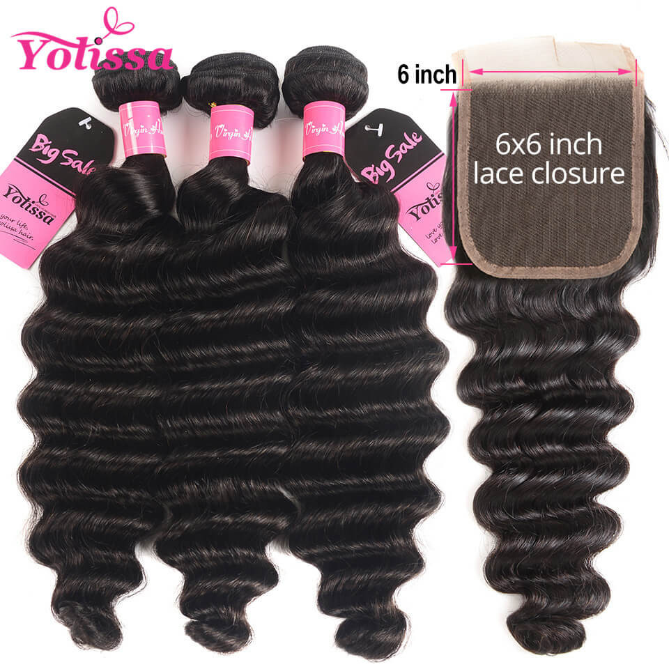 loose deep 3 bundles with closure