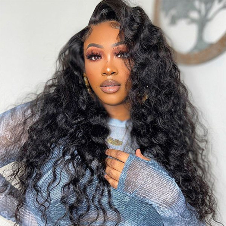 loose deep wave closure wigs