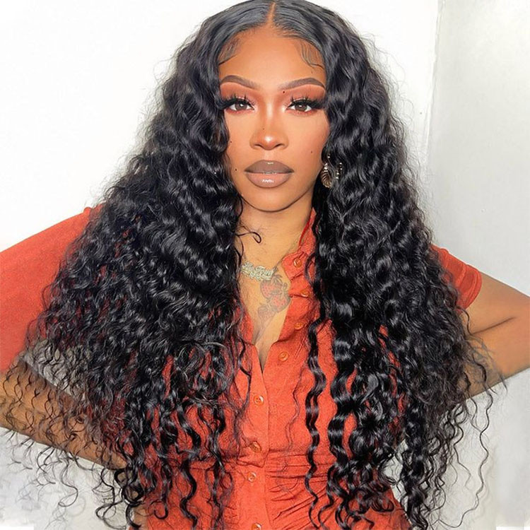 loose deep wave closure wig