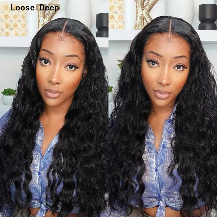 loose deep u part wig