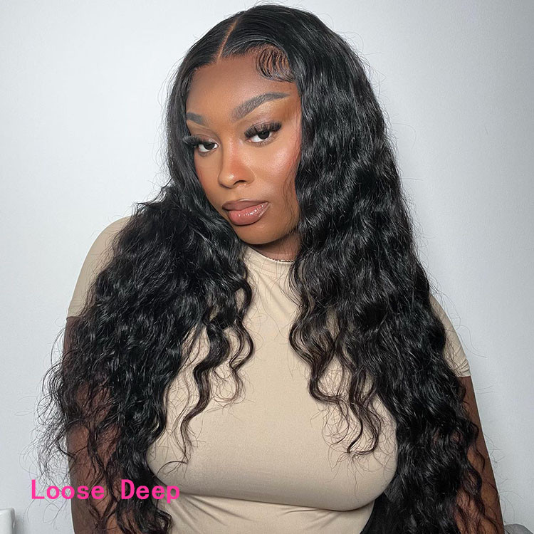 loose deep wave 6x6 HD lace closure wigs