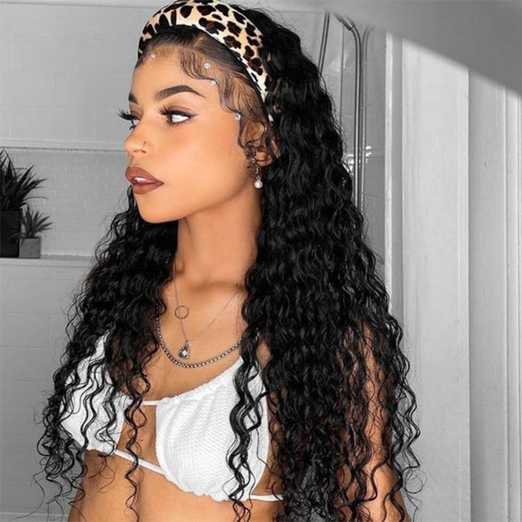 loose deep wave headband wigs