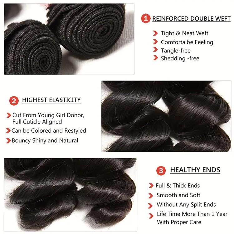 Brazilian Loose wave weft