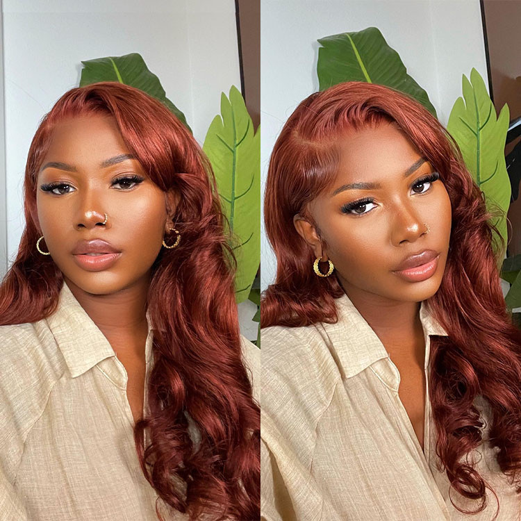maple red human hair