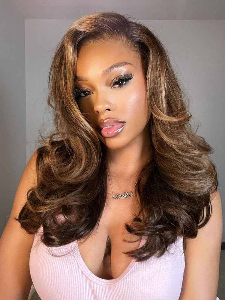 highlights wig with layers