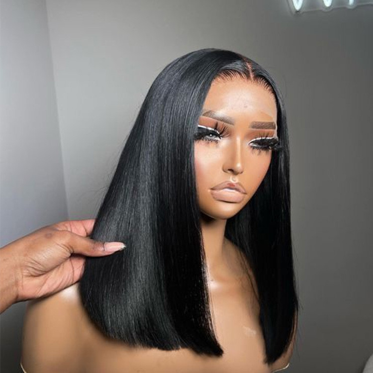 middle part frontal bob wig