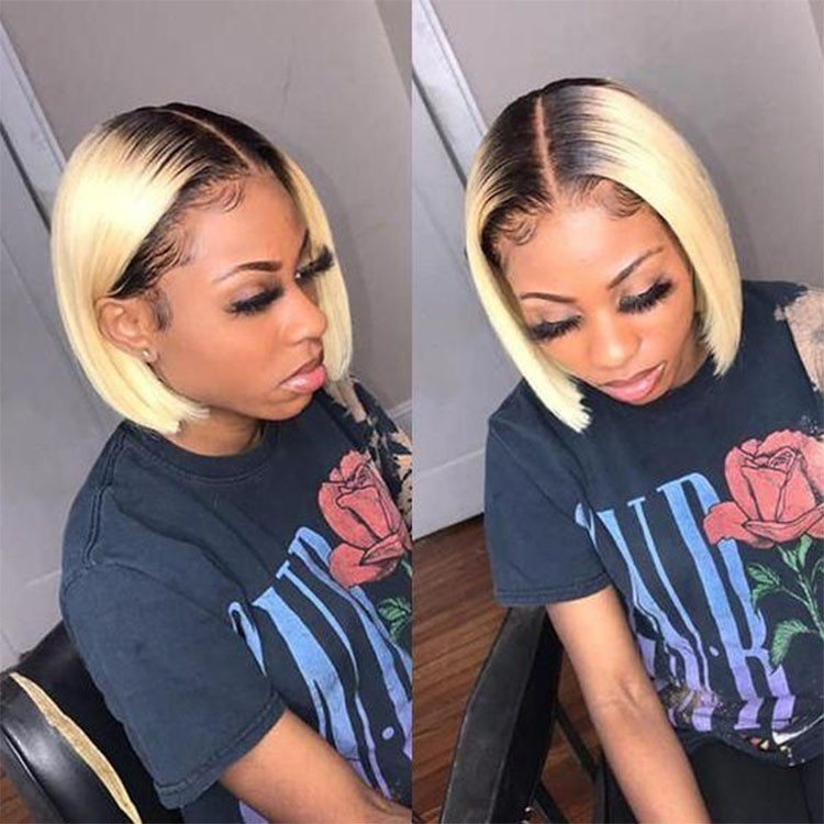 ombre blonde bob