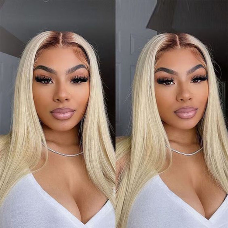 4/613 blonde hair lace front wigs