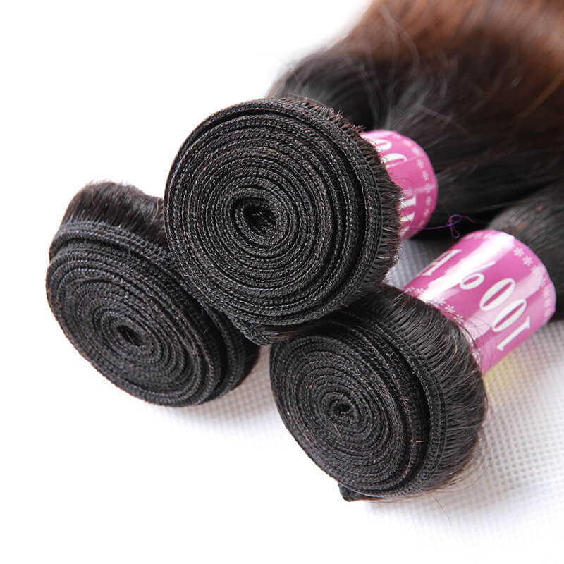 ombre straight human hair 3 bundles