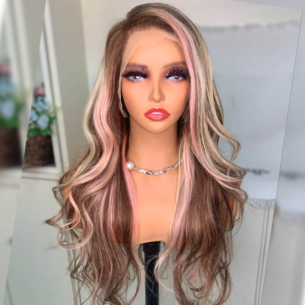 pink balayage hair wig