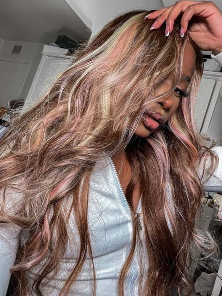 pastel pink wig