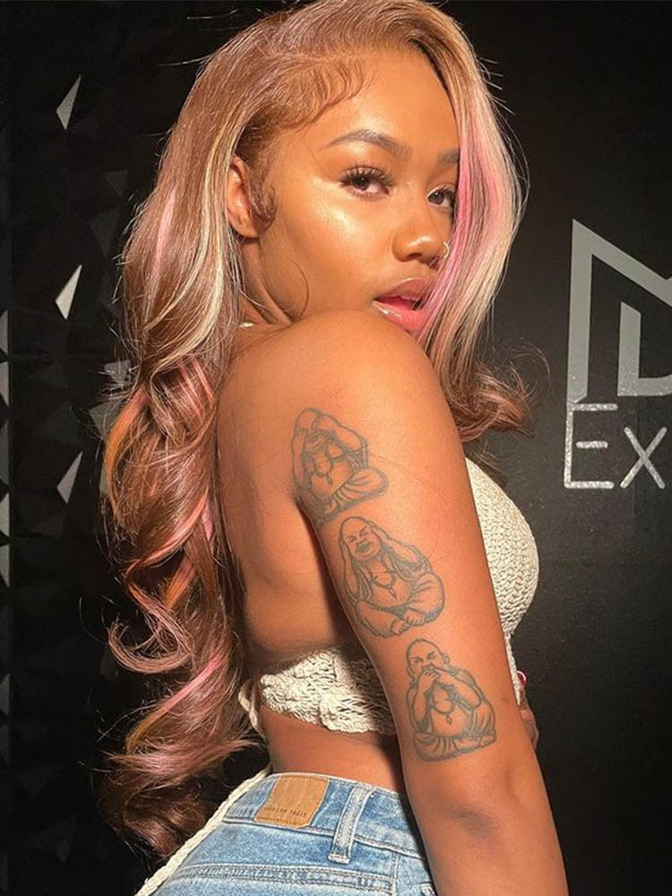 pink highlight wig