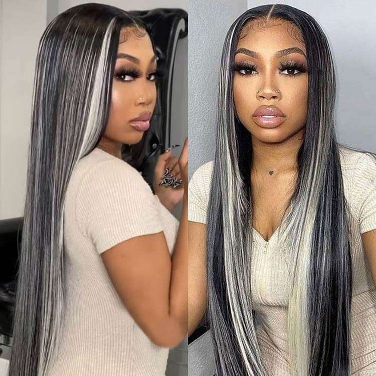 grey higlight wigs