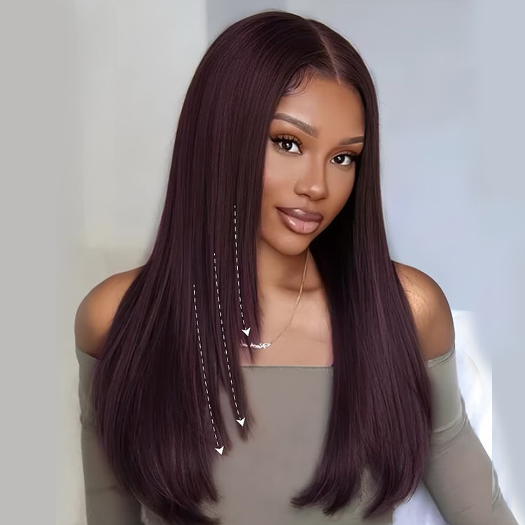 plum color wig