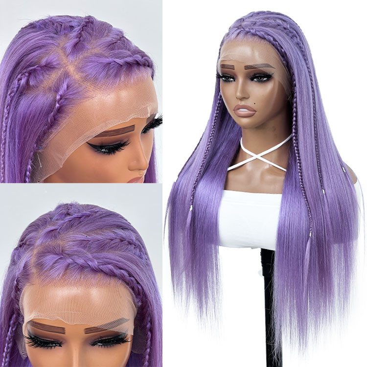 purple lace front wig