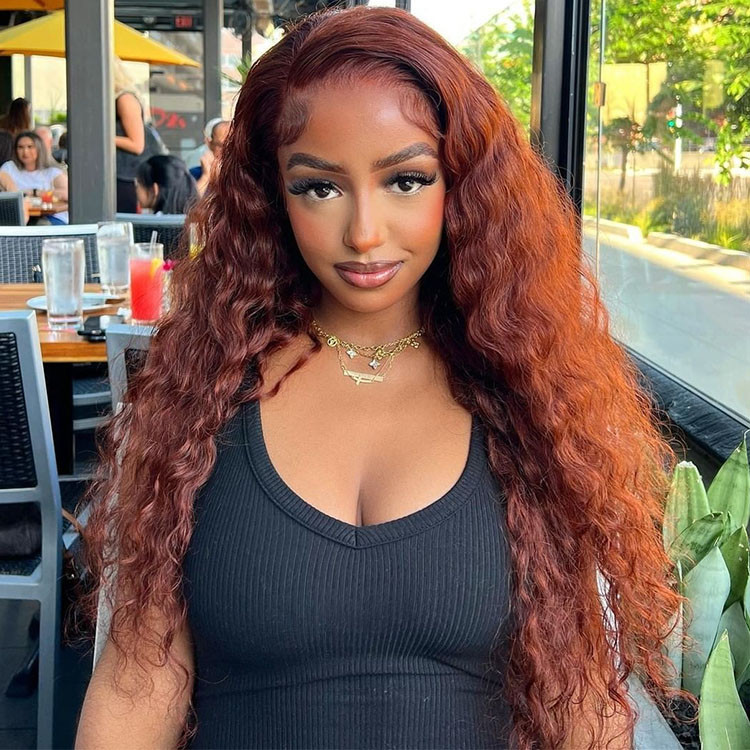 reddish brown wig