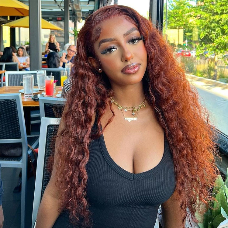 red brown wig