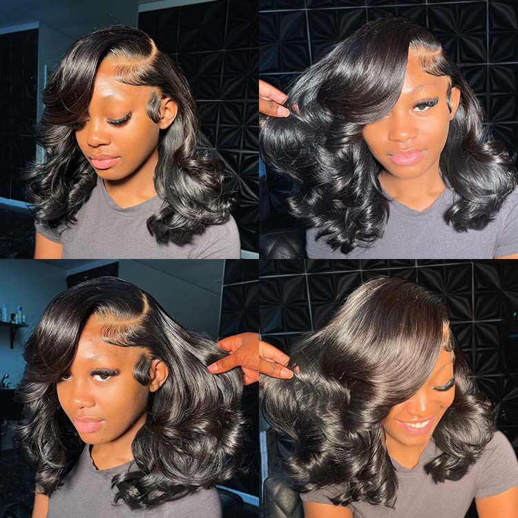 short body wave human hair wigs