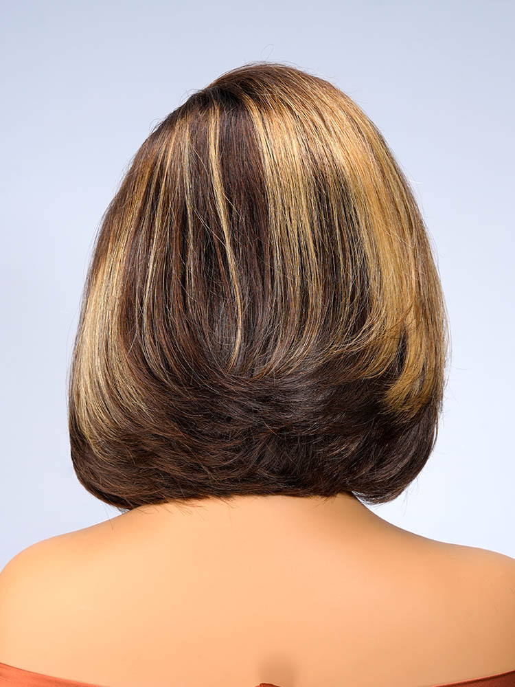 brown bob wig with highlights
